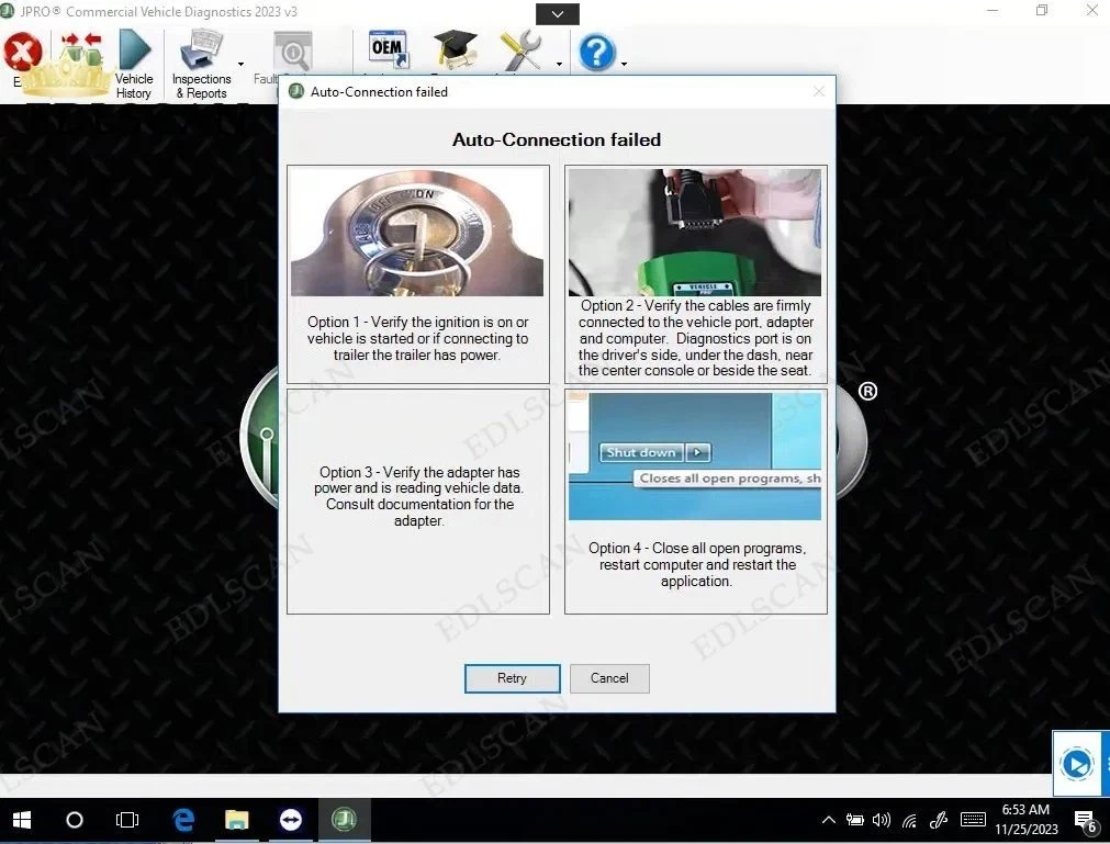 JPRO DLA 2023 Diesel Heavy Duty Truck Scanner Diagnostic tool CF53 laptop - Image 4
