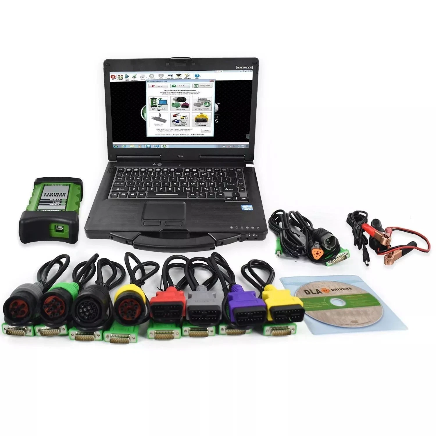 JPRO DLA 2023 Diesel Heavy Duty Truck Scanner Diagnostic tool CF53 laptop