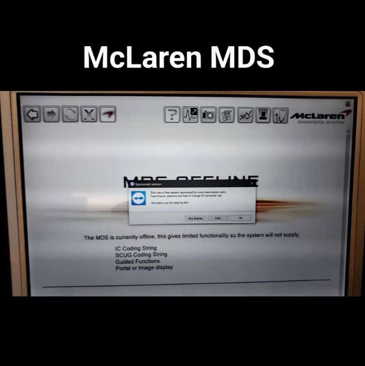 McLaren MDS2 Diagnostic Tools Offline - Image 5
