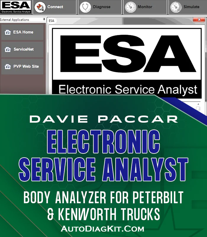 Electronic Service Analyzer Body Software for Peterbilt & Kenworth Trucks