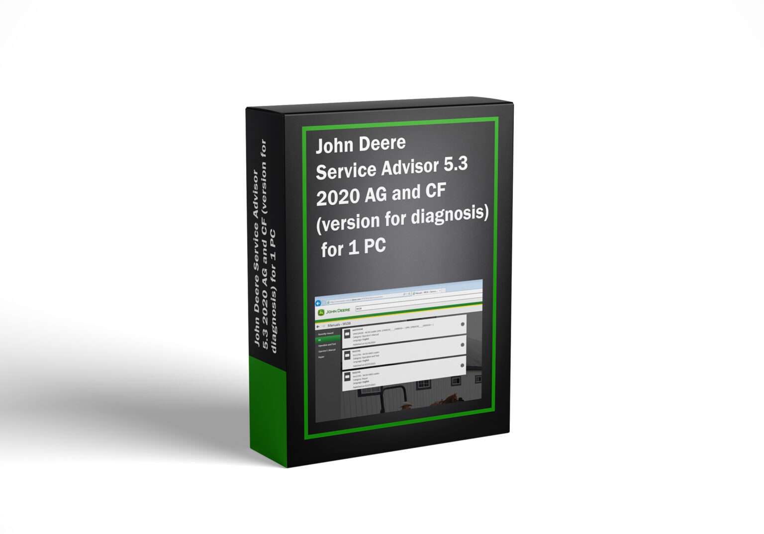 John Deere Service Advisor 5.3 2020 AG and CF (version for diagnosis) for 1 PC