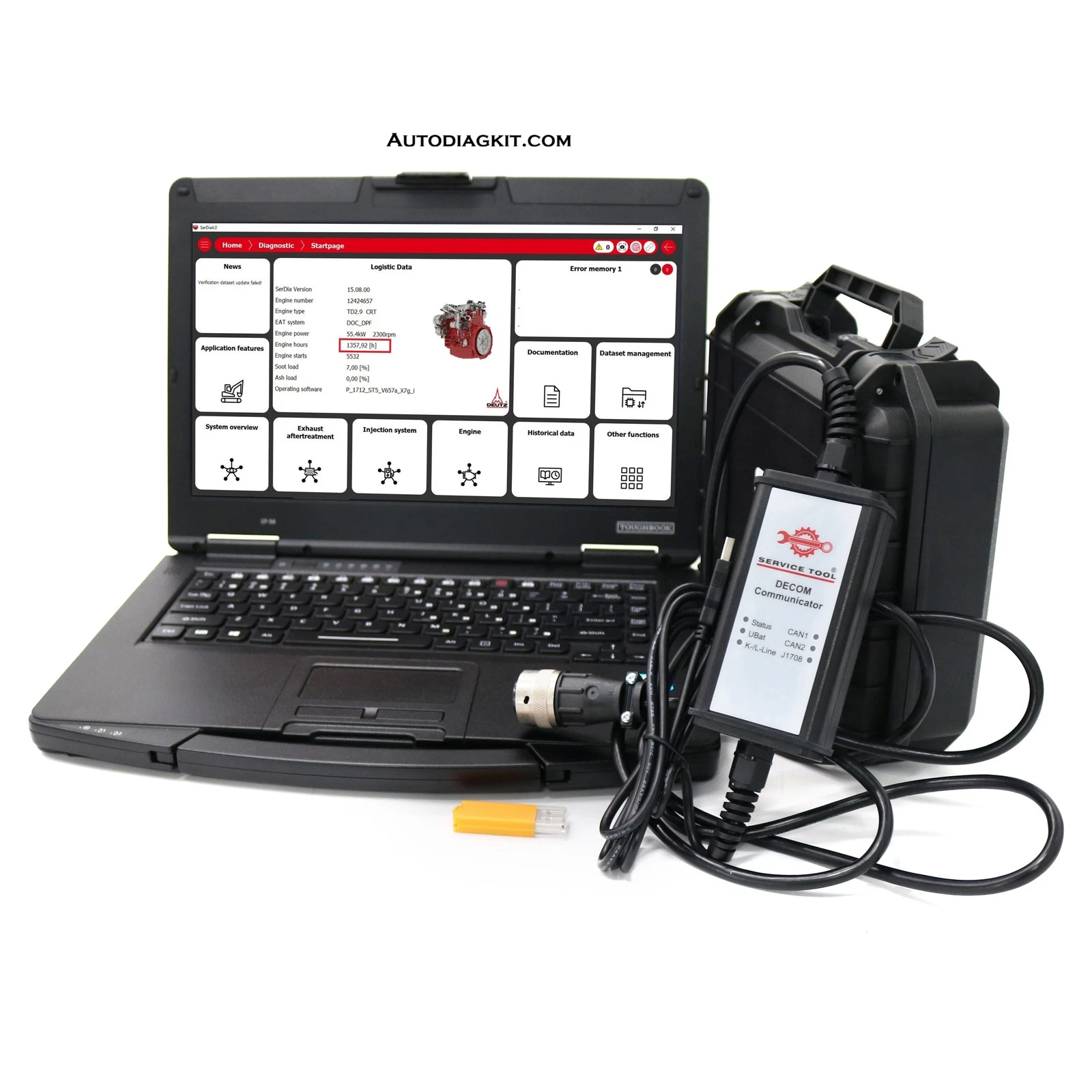 SerDia4.0 Diagnostic Tool for DEUTZ Engines with Diagnostic Laptop CF54